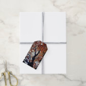 Gouden bladeren cadeaulabel (Met Touw)