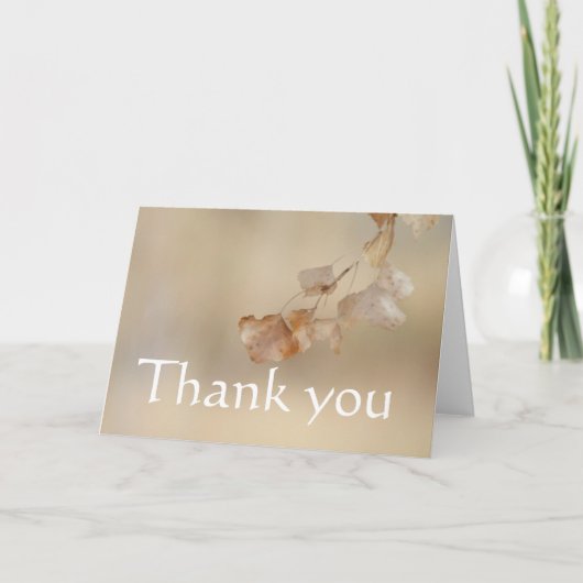 gouden bladeren, dank je bedankkaart (Voorkant)