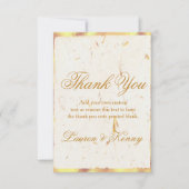 Gouden bladeren Dank u kaarten (Voorkant)