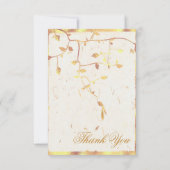 Gouden bladeren Dank u kaarten (Achterkant)