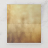 Gouden bladeren | Elegant Goud Marine Blauw Bruilo Plaatskaartje (Binnenkant ongevouwen)
