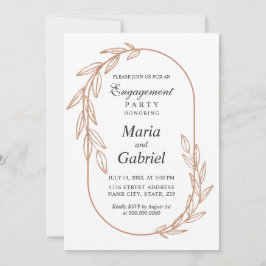 Gouden bladeren. Elegant lijst Luxury Engagement P Kaart