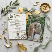 Gouden Bladeren Elegantie Moslim Bruiloft