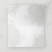 Gouden bladeren en Eucalyptus groen bruiloft Plaatskaartje (Binnenkant ongevouwen)