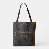 Gouden bladeren en geometrisch frame moeder van de tote bag (Achterkant)