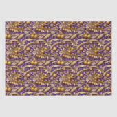 Gouden bladeren en granaatappels Paarse Tissuepapier (Voorkant)