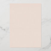 Gouden bladeren en Lijst bruiloft Folie Uitnodiging (Achterkant)