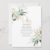 Gouden bladeren Eucalyptus groen schattig Baby sho Kaart (Voorkant)