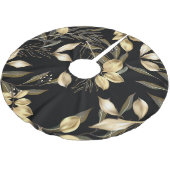 Gouden bladeren: exotische botanische naadloos kerstboom rok (Gekanteld)