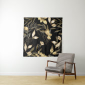 Gouden bladeren: exotische botanische naadloos wandkleed (In situ)