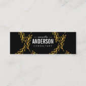 Gouden Bladeren / Gemengde Lettertypen Mini Visitekaartje (Voorkant)