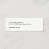 Gouden Bladeren / Gemengde Lettertypen Mini Visitekaartje (Achterkant)