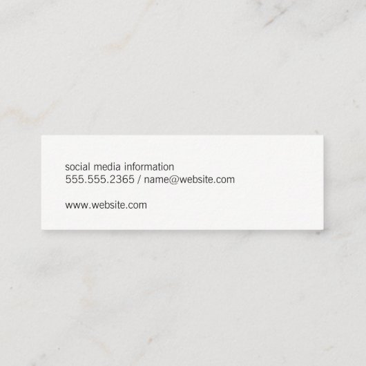 Gouden Bladeren / Gemengde Lettertypen Mini Visitekaartje (Achterkant)