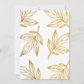 Gouden bladeren gezegend met ingelijste fotovakant kaart (Achterkant)