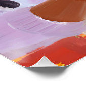 Gouden bladeren, goed leesvoer: Afro-vrouw viert f Perfect Poster (Hoek)