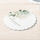 Gouden bladeren groen Boho zomer Kartonnen Onderzetters (Gekanteld)