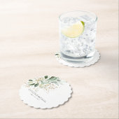 Gouden bladeren groen Boho zomer Kartonnen Onderzetters (Insitu)