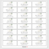 Gouden Bladeren Groene Gast Naam Adres Labels (Vel)