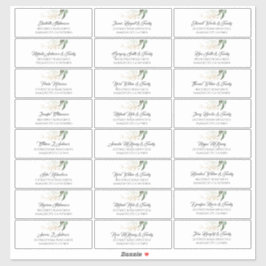 Gouden Bladeren Groene Gast Naam Adres Labels