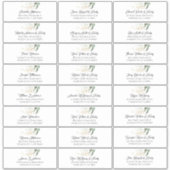 Gouden Bladeren Groene Gast Naam Adres Labels (Voorkant)