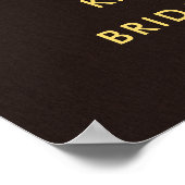 Gouden Bladeren Herfst Bruidsdouche Welkomstposter Poster (Hoek)
