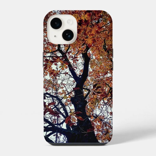 Gouden bladeren iPhone hoesje (Achterkant)