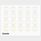 Gouden bladeren Kerst stickers (Vel)