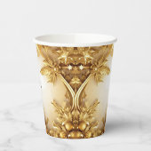 Gouden bladeren Kerst vakantie papier bekers (Links)