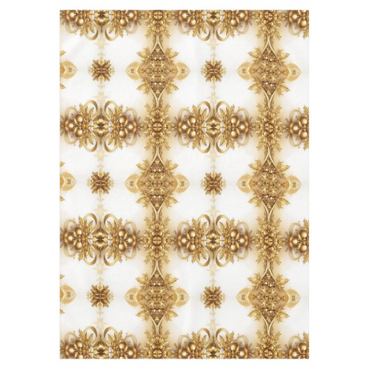 Gouden bladeren kerstvakantie tafelkleed (Voorkant)