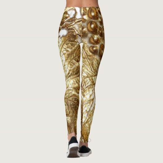 GOUDEN BLADEREN LEGGINGS (Achterkant)