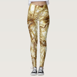 GOUDEN BLADEREN LEGGINGS