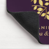 Gouden bladeren logo Paarse Gepersonaliseerde jouw Muismat (Hoek)