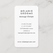 Gouden bladeren logo| Paarse | Wellness massage yo Visitekaartje (Achterkant)