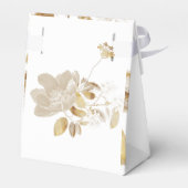 Gouden bladeren op gouden Lijst bruiloft Bedankdoosjes (Achterkant)