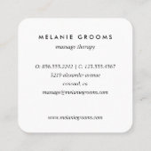 Gouden bladeren | Paarse | Wellness Spa Massage Yo Vierkante Visitekaartje (Achterkant)