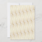 Gouden bladeren patroon islamitische moslim bruilo kaart (Achterkant)