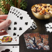 Gouden bladeren pokerkaarten (Insitu)