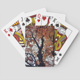 Gouden bladeren pokerkaarten