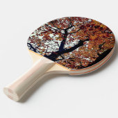 Gouden bladeren tafeltennisbatje (Voorkant Gekanteld)