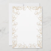 Gouden bladeren tak islamitische moslim bruiloft kaart (Achterkant)