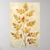gouden bladeren vermengd met warmere tinten poster (Voorkant)