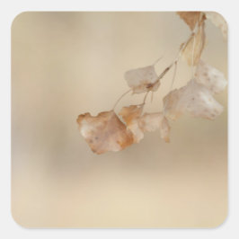 gouden bladeren vierkante sticker