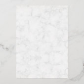 Gouden bladeren wit marmer moslim bruiloft folie uitnodiging (Achterkant)