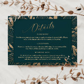Gouden Bladgroen Rand Bruiloft Detail Behuizing Ka Kaart