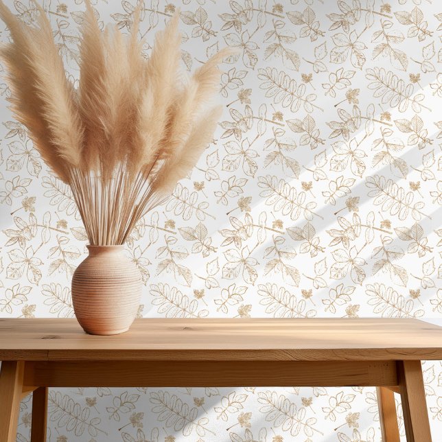 Gouden Bladpatroon ID655 Behang (Creator heeft geüpload)