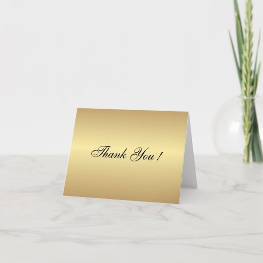 Gouden blanco bedankkaarten bedankkaart (Voorkant)