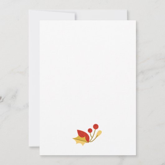 Gouden, blauw en wit beer Kerstuitnodiging Kaart (Achterkant)