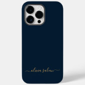 Gouden blauw gepersonaliseerd Case-Mate iPhone case (Achterkant)