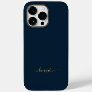 Gouden blauw gepersonaliseerd iPhone 14 pro max hoesje