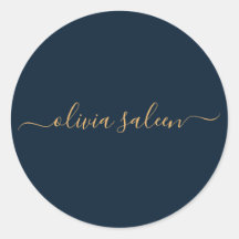 Gouden blauw gepersonaliseerd